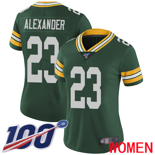 Green Bay Packers Limited Green Women #23 Alexander Jaire Home Jersey Nike NFL 100th Season Vapor Untouchable->green bay packers->NFL Jersey